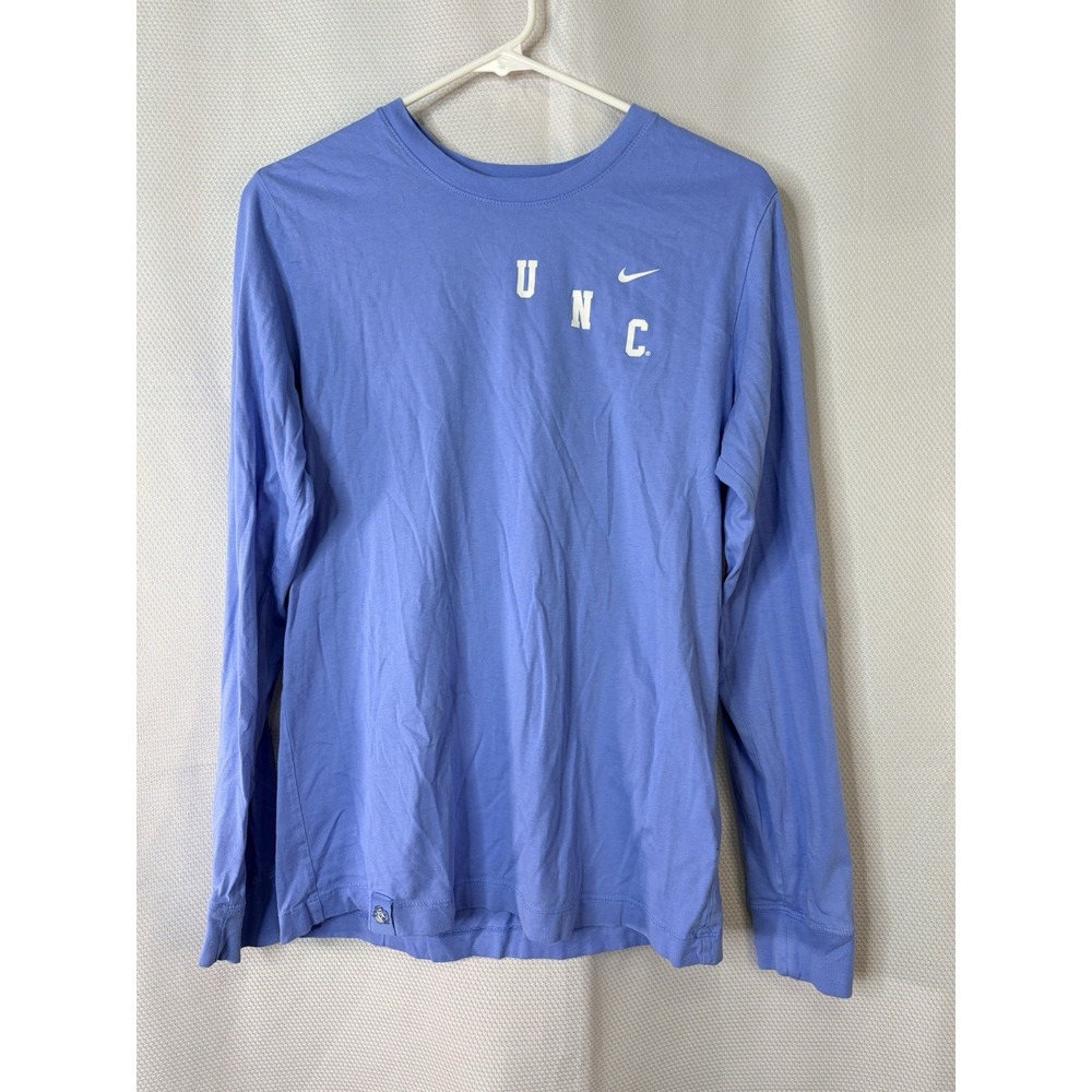 North Carolina Tar Heels Shirt Mens Small Blue Nike Long Sleeve NCAA Crew UNC